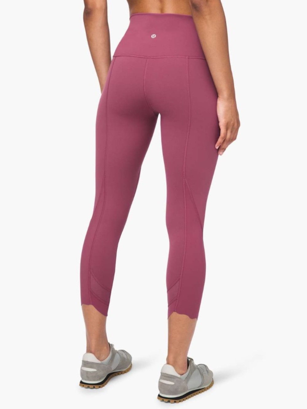 Lululemon Wunder Under Crop High-Rise *Roll Down Scallop Petal Pink size 6 fit